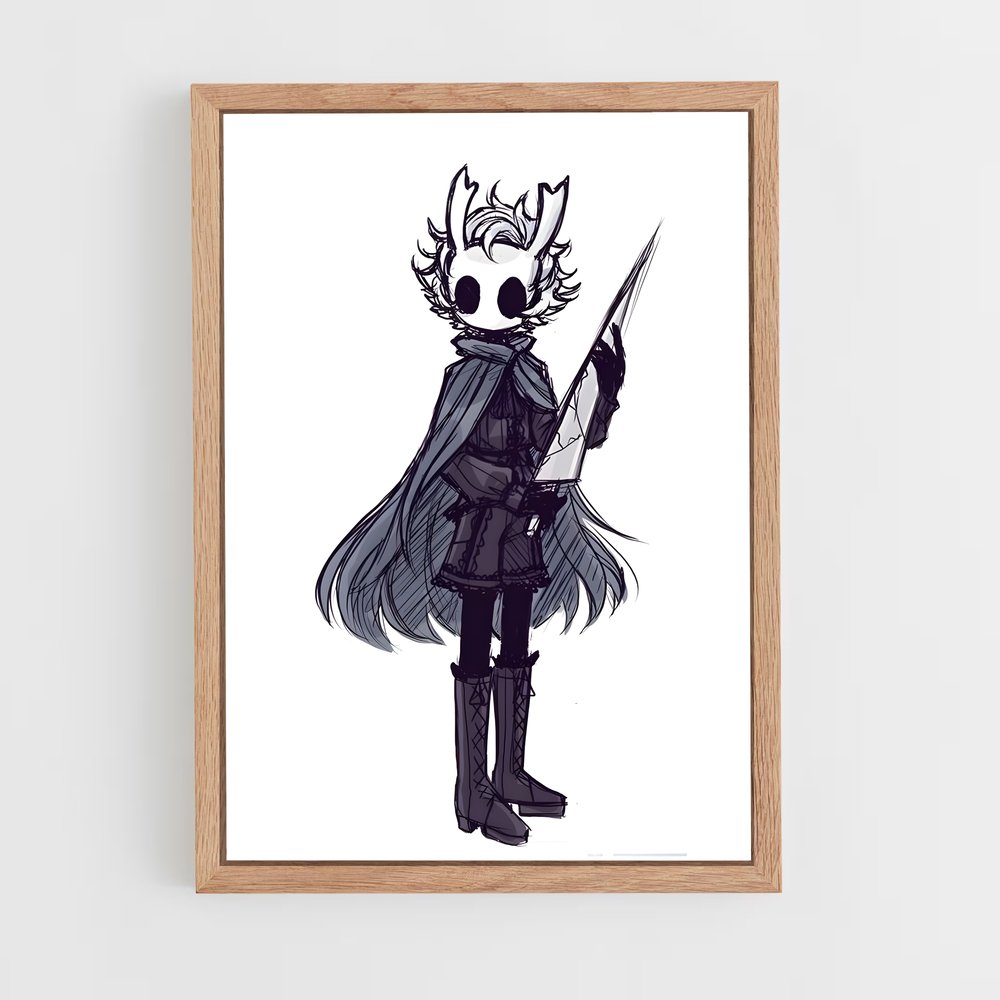 Poster La Guerrière Cornue – affiche Hollow Knight (vue 4)